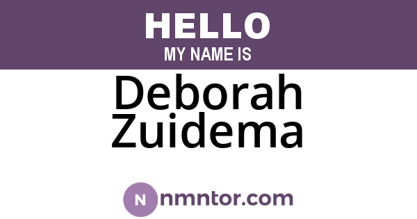 Deborah Zuidema