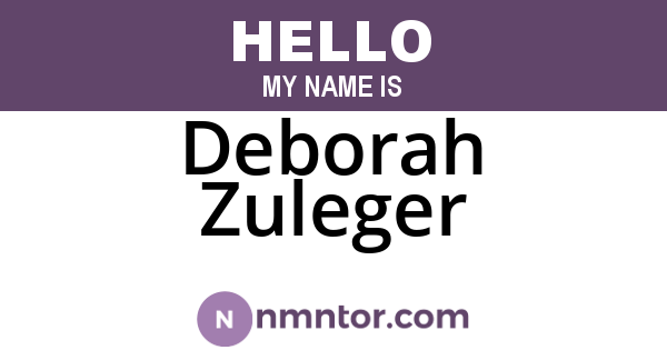 Deborah Zuleger