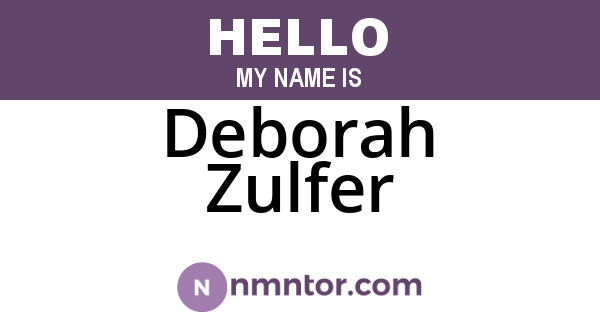 Deborah Zulfer