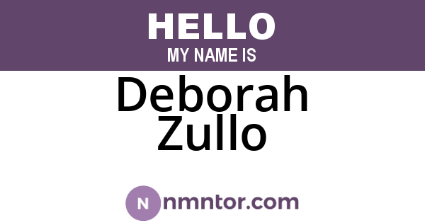Deborah Zullo