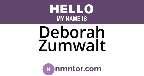 Deborah Zumwalt