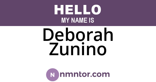Deborah Zunino