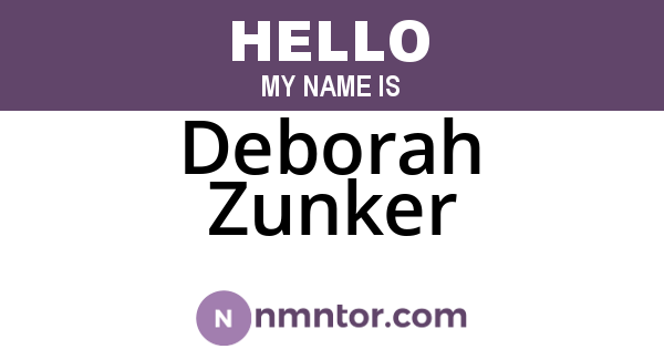 Deborah Zunker