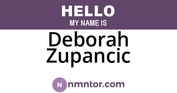 Deborah Zupancic