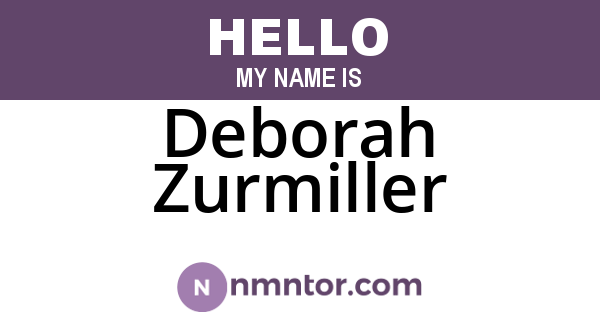 Deborah Zurmiller