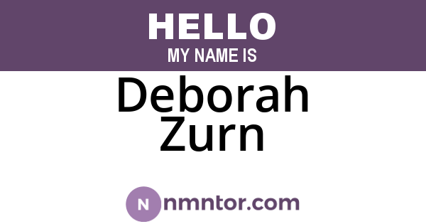 Deborah Zurn