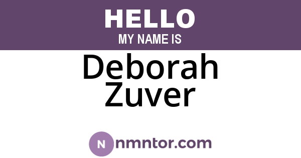 Deborah Zuver
