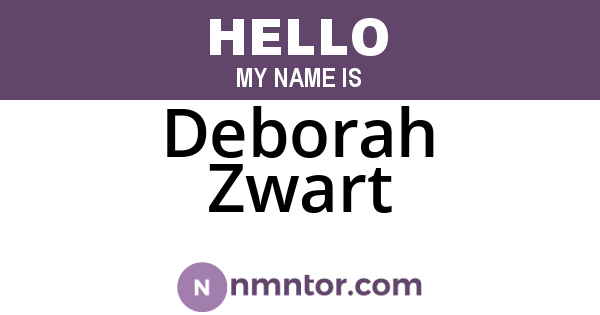 Deborah Zwart