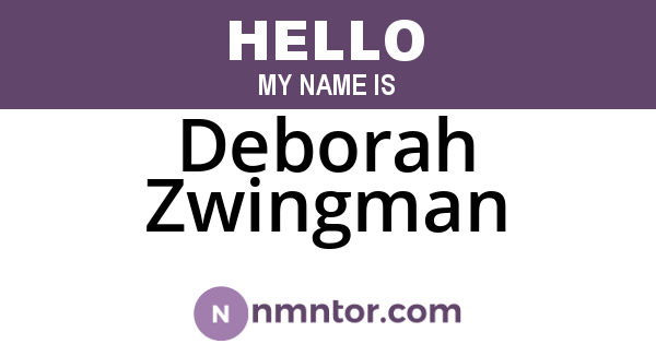 Deborah Zwingman