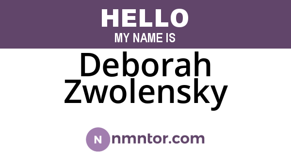Deborah Zwolensky