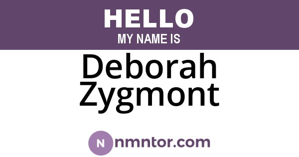 Deborah Zygmont