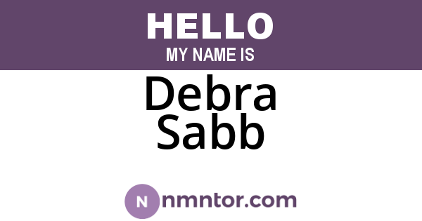 Debra Sabb