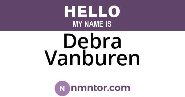 Debra Vanburen