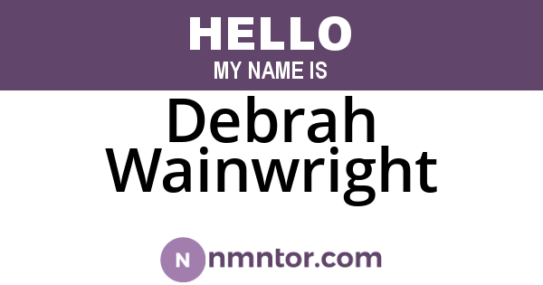 Debrah Wainwright