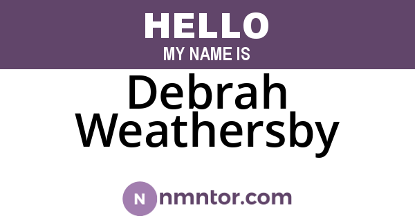 Debrah Weathersby