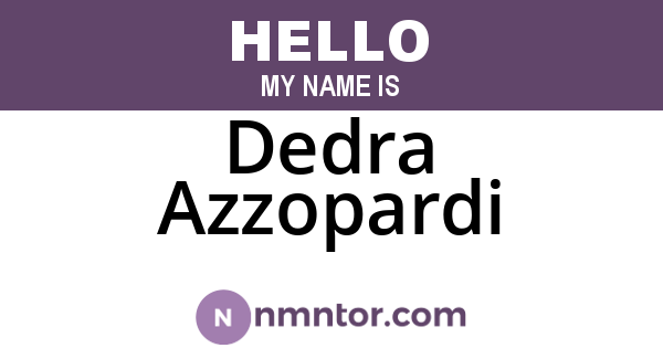 Dedra Azzopardi