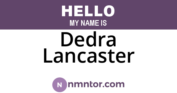 Dedra Lancaster