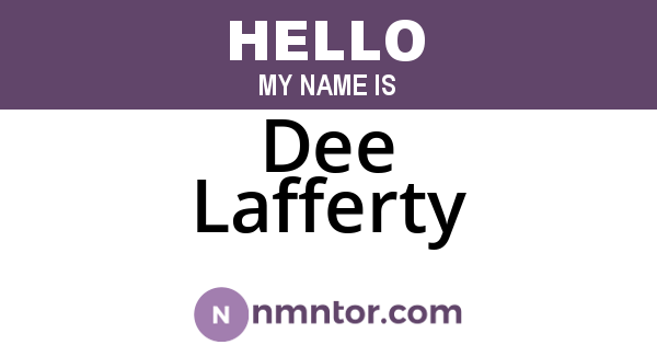 Dee Lafferty