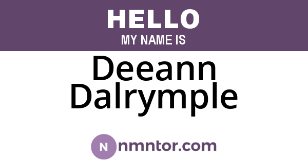 Deeann Dalrymple