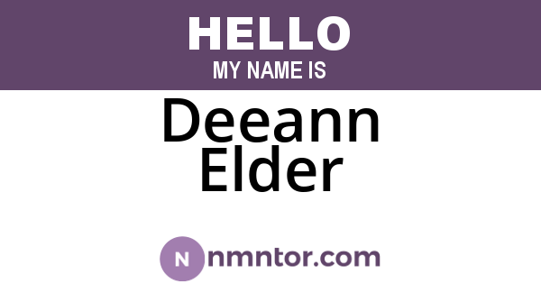 Deeann Elder