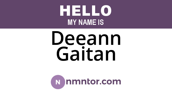 Deeann Gaitan