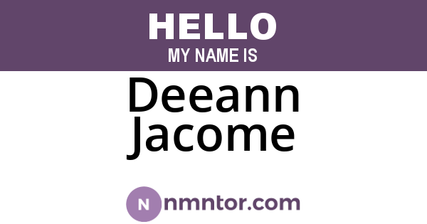 Deeann Jacome