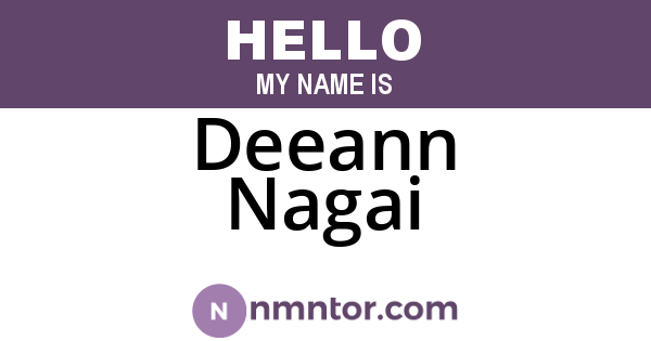 Deeann Nagai