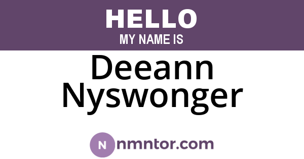 Deeann Nyswonger