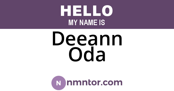 Deeann Oda