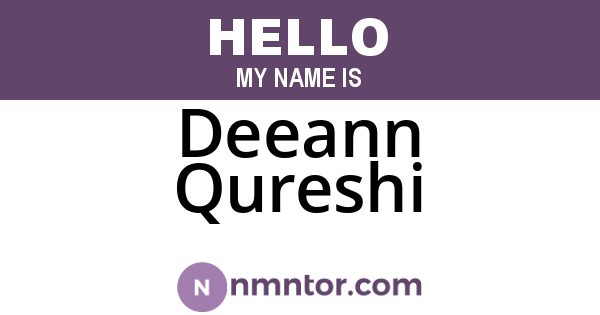 Deeann Qureshi