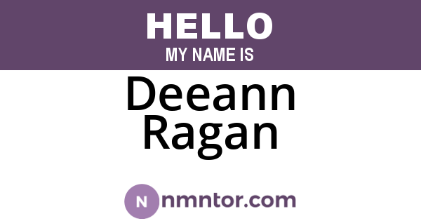 Deeann Ragan