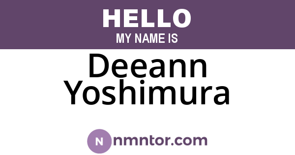 Deeann Yoshimura