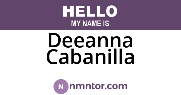 Deeanna Cabanilla
