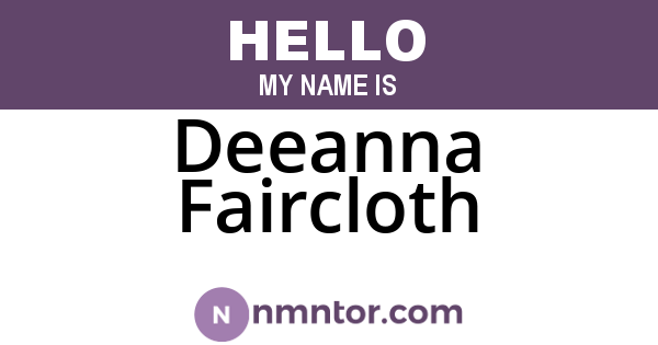 Deeanna Faircloth