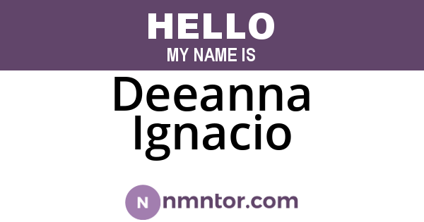 Deeanna Ignacio