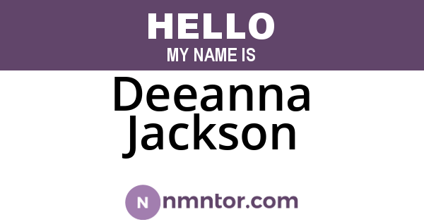 Deeanna Jackson