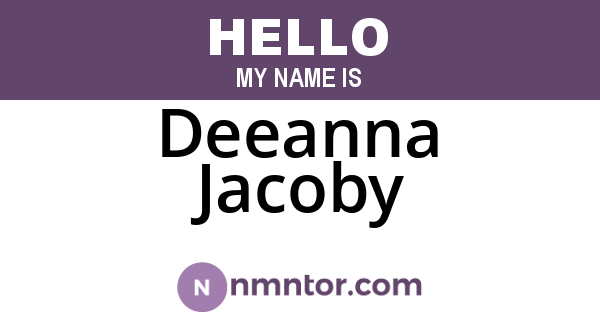 Deeanna Jacoby