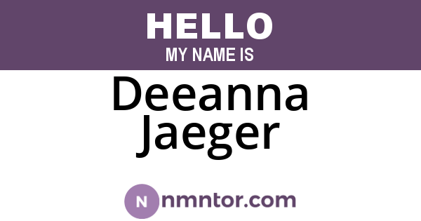 Deeanna Jaeger