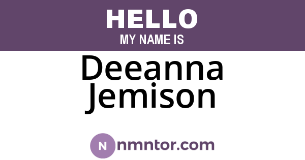 Deeanna Jemison