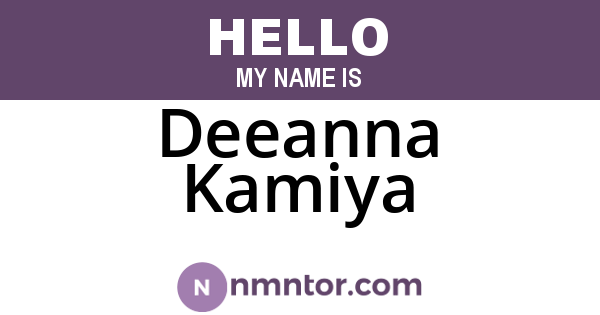 Deeanna Kamiya
