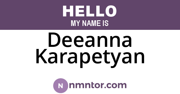 Deeanna Karapetyan