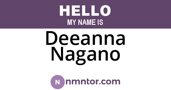 Deeanna Nagano