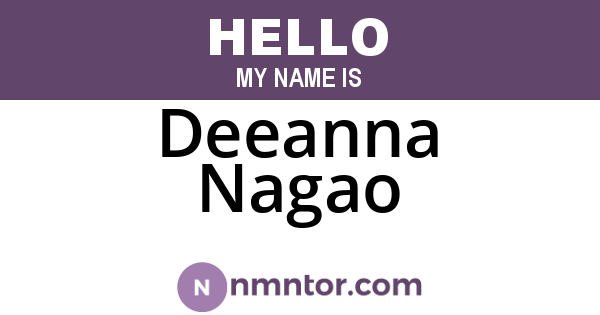 Deeanna Nagao