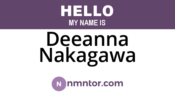 Deeanna Nakagawa