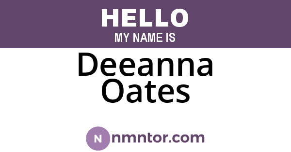 Deeanna Oates