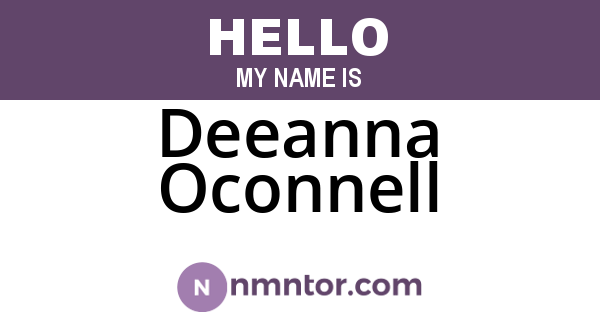 Deeanna Oconnell