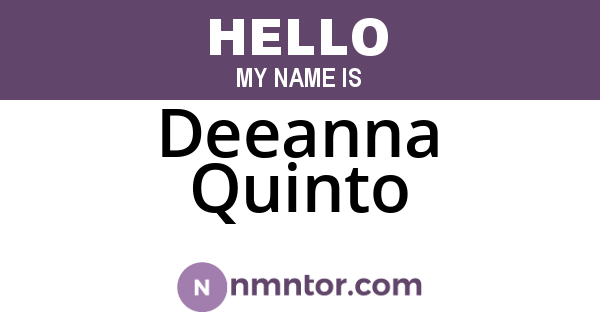 Deeanna Quinto