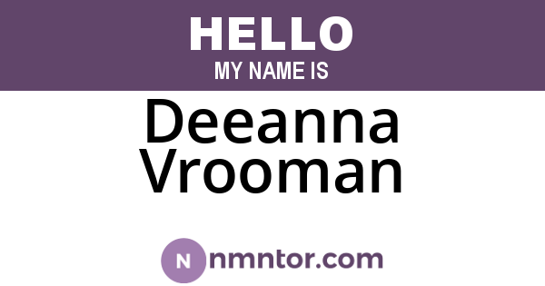 Deeanna Vrooman