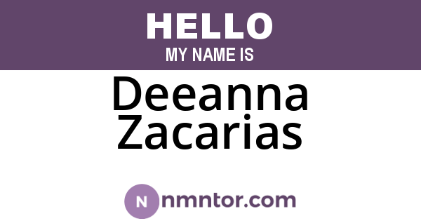Deeanna Zacarias