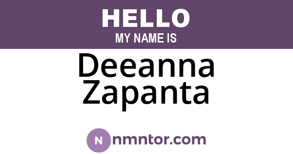 Deeanna Zapanta